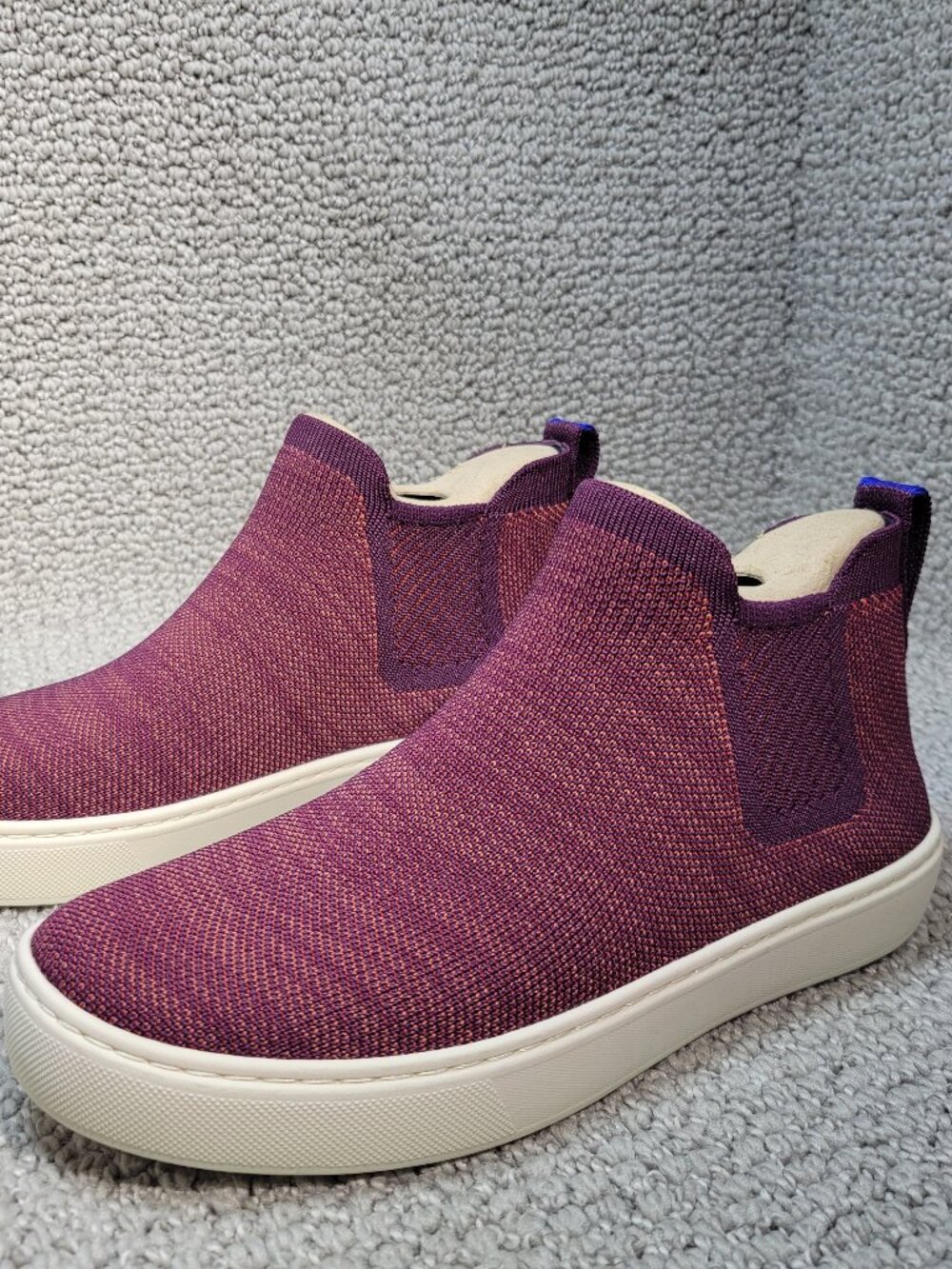 Rothy’s The Chelsea Women's US Size 6.5 Plum Melange Ankle Sneaker Boots